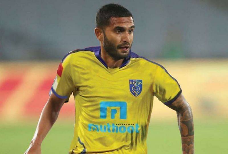 Darren Caldeira in action for Kerala Blasters last season