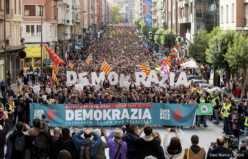 The Catalan protests in 2019 demanded peaceful dialogue from Spain (Image: Dani Blanco)