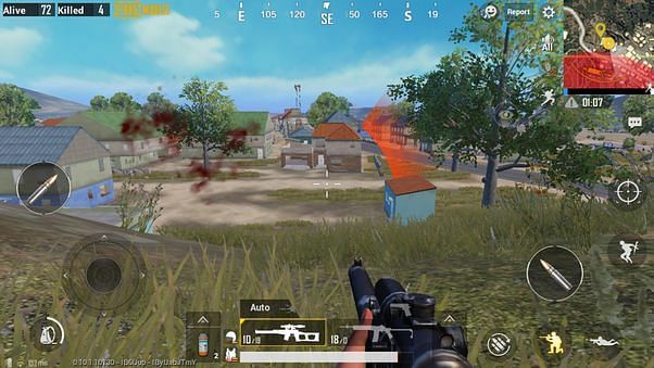 Pointer indicating the sound in PUBG Mobile/PUBG Lite.