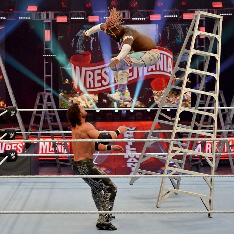 One of many incredible moments from an excellent ladder match