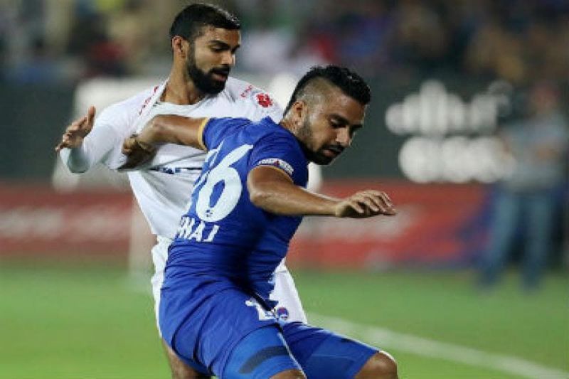 Sehnaj Singh in action for Mumbai City FC in ISL