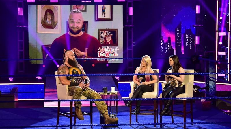 The Universal Champion talks with Alexa Bliss &amp; Nikki Cross about his upcoming title defense