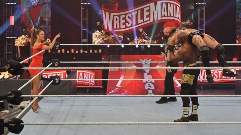 Lana caused Lashley a loss in the match