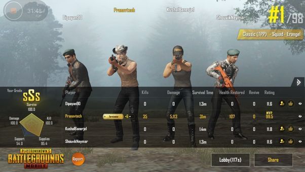 Random players in PUBG Mobile