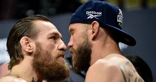 Conor McGregor facing off against Donald Cerrone