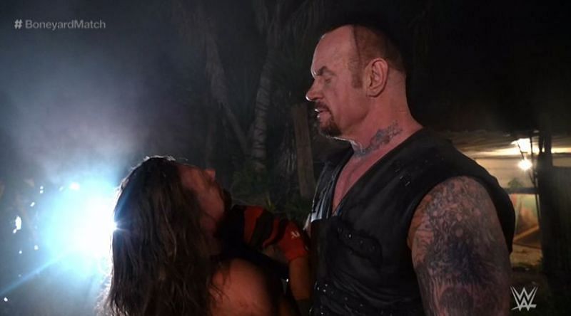 The Undertaker did not hold back during the match