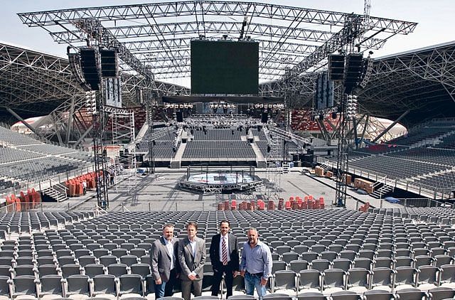 A temporary arena was constructed in Abu Dhabi for the event