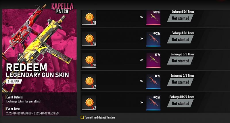 Free Fire How To Get Free Legendary Gun Skins In Clash Squad