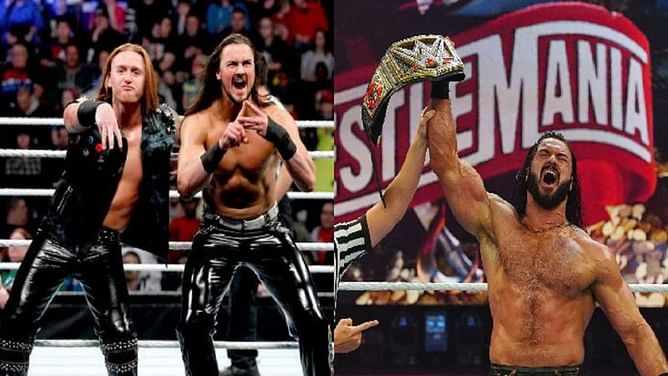 Heath Slater reacts to Drew McIntyre winning the WWE Championship at WrestleMania 36