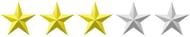 3 stars out of 5!