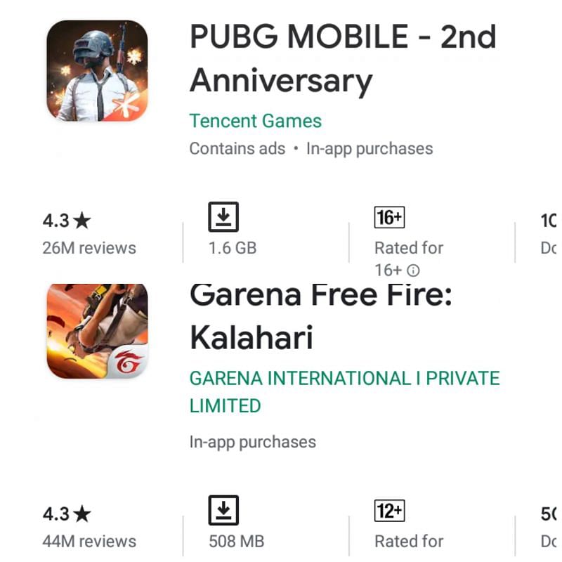 pubg ya free fire kon best hai