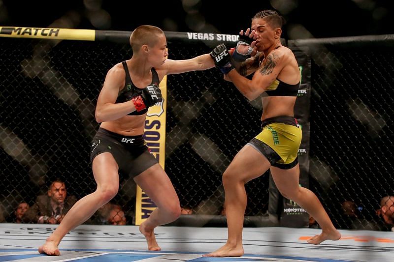 Rose Namajunas was piecing Jessica Andrade up in their first fight before she was KO&#039;d