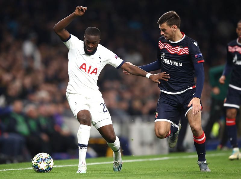 Ndombele during a Champions League game against Crvena Zvezda