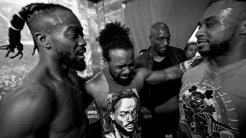The New Day after Kofi Kingston&#039;s WWE Championship victory.
