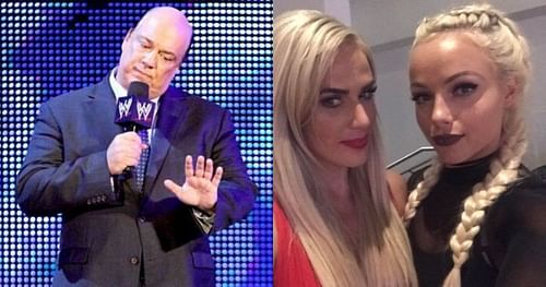 Paul Heyman, Lana, and Liv Morgan