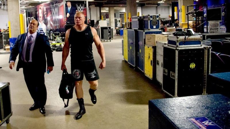 Brock Lesnar and Paul Heyman backstage