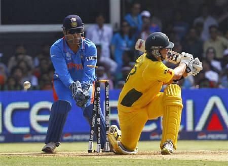 Shane Watson was castled by Ravichandran Ashwin