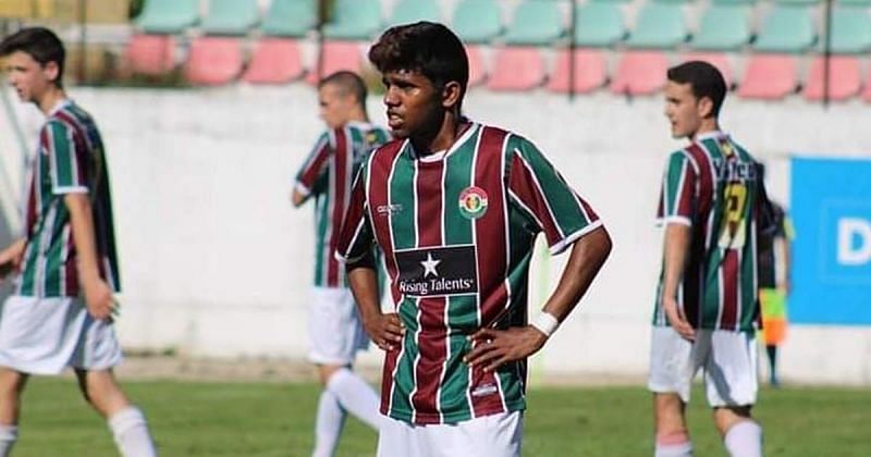 Amarjeet Mishra during a match with the junior team