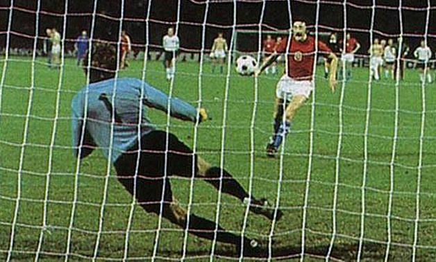 Czechoslovakia&#039;s Antonin Panenka wrote his name into the history books with this penalty at Euro 1976