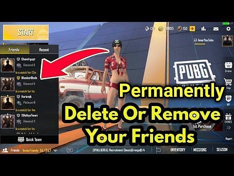 How to remove friends in PUBG Mobile?