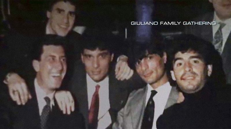 Maradona with the Guiliano clan of the Camorra, one of Italy&#039;s oldest crime syndicates