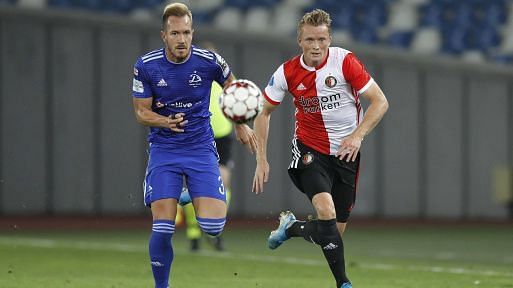 Victor Mongil in action for Dinamo Tbilisi in Georgia