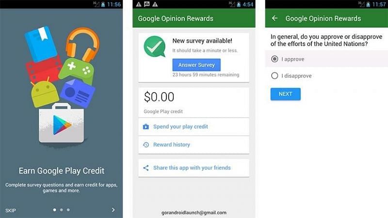 Google Play Opinion Rewards