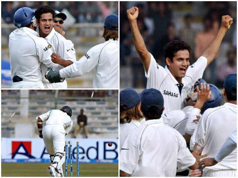 Irfan&nbsp;Pathan reduced Pakistan to 0/3 at the end of the first over of the 2006 Test in Karachi.