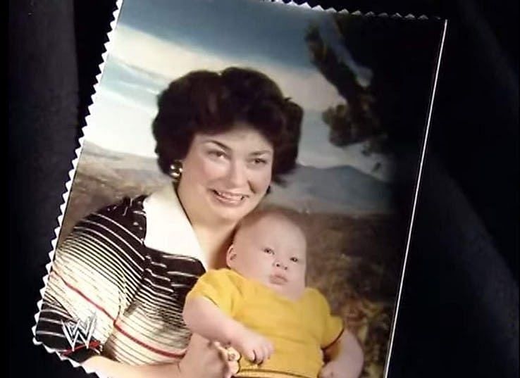 Brock Lesnar with his mother