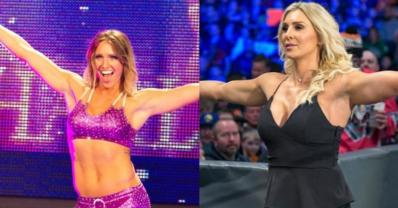 Charlotte Flair on her NXT debut in 2013 (L); Charlotte now (R)