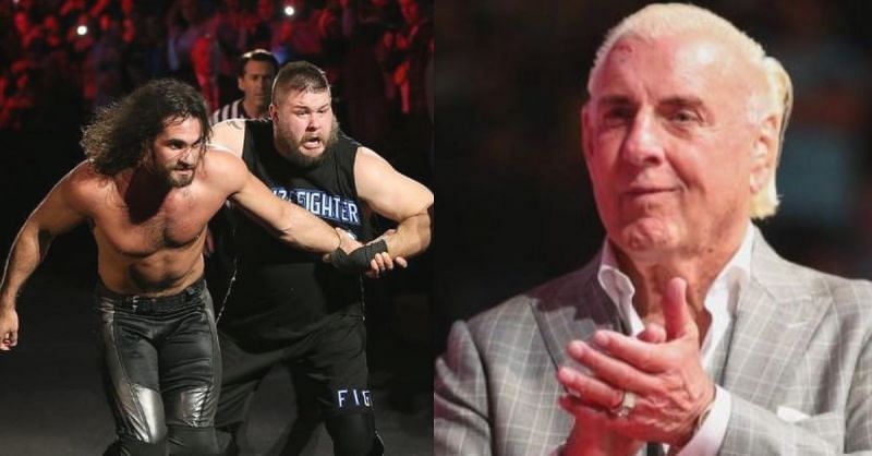 Seth Rollins and Kevin Owens; Ric Flair
