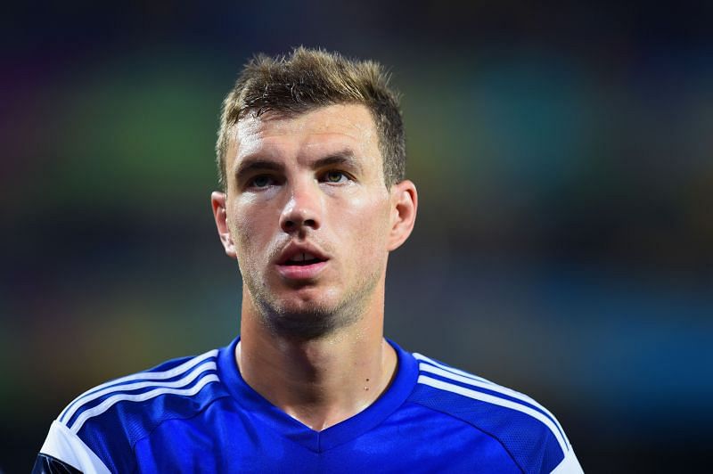 Edin Dzeko was sent off for Bosnia in 2016 - for pulling an opponent&#039;s shorts down