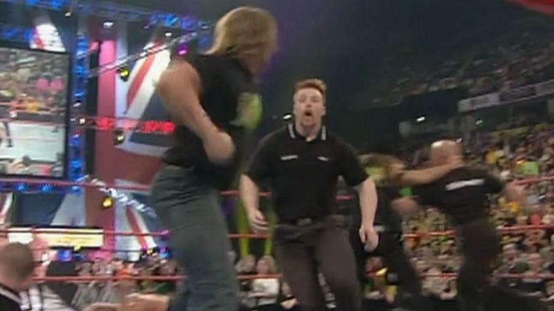 Sheamus made his initial WWE debut as a security guard