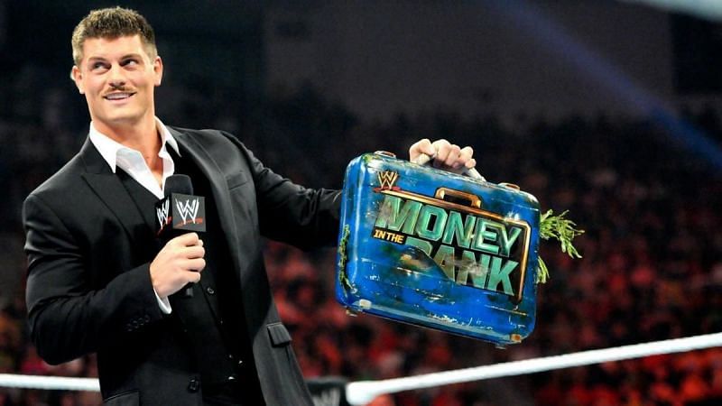 Cody Rhodes with the Money in the Bank briefcase