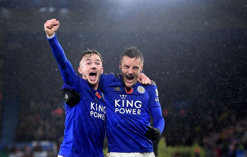 Jamie Vardy (right) and James Maddison (left) have been on fire for Leicester City this season