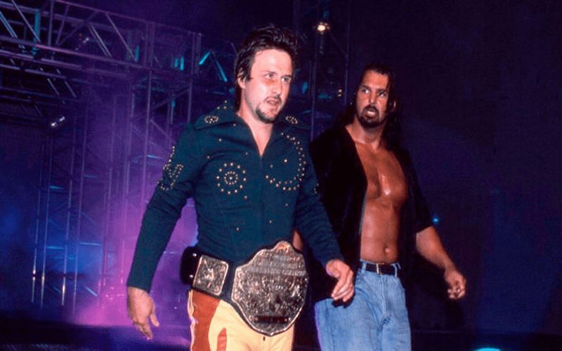 David Arquette with the WCW World Title
