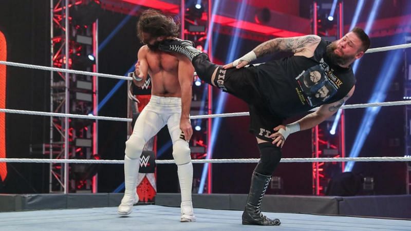 Owens defeated Rollins at WrestleMania 36.