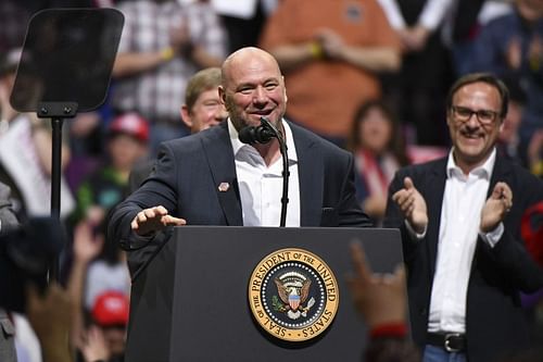 Dana White introducing U.S. President Donald Trump