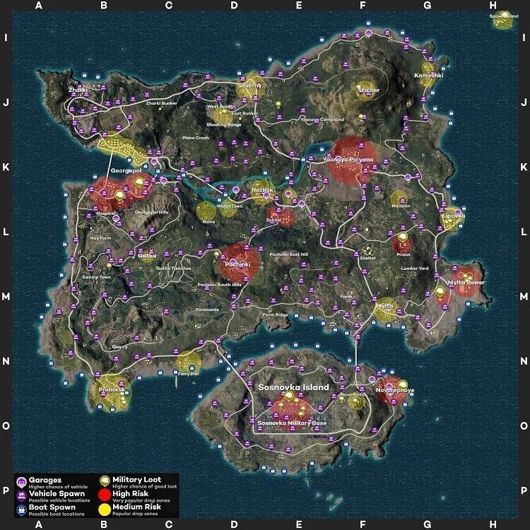 PUBG Map Everything you need to know about the Erangle map in PUBG to