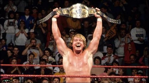 Roddy Piper as the WWE Intercontinental Champion