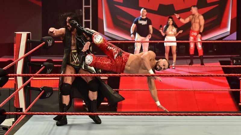 Andrade tried to get one over WWE Champion Drew McIntyre