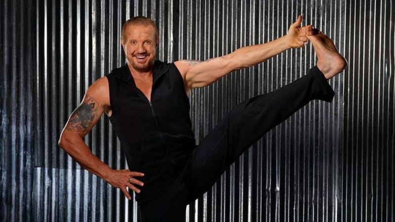 DDP performing one of his yoga... moves, I guess?