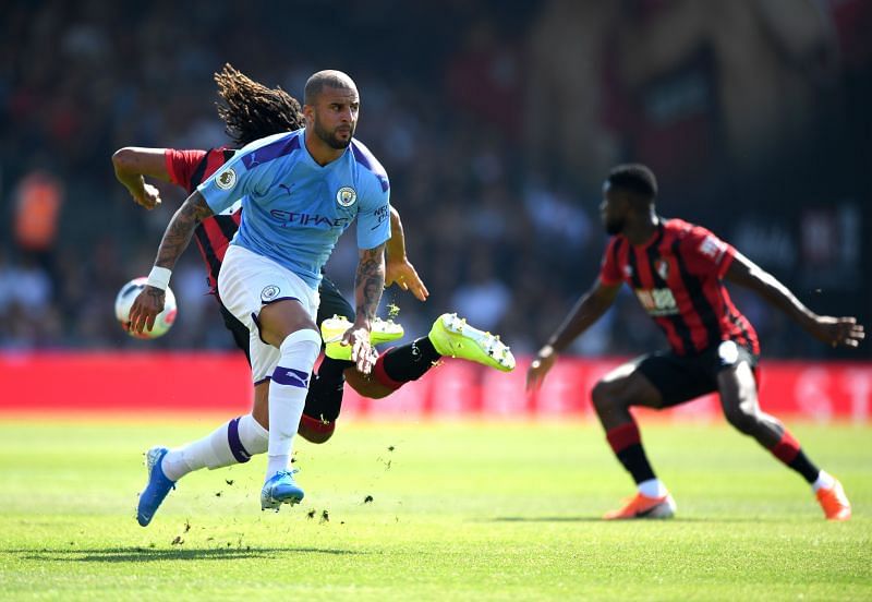 Kyle Walker during a Premier League game against AFC Bournemouth 