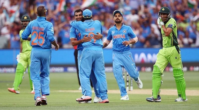 Mohammed Shami celebrates the fall of a Pakistan wicket in the 2015 WC [PC: ESPNCricinfo]