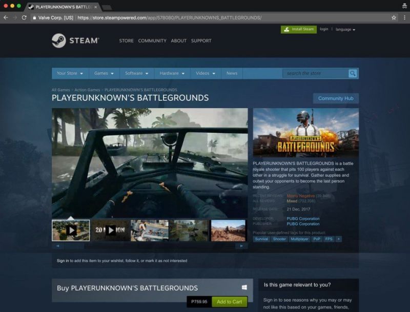 Pubg on sale steam price