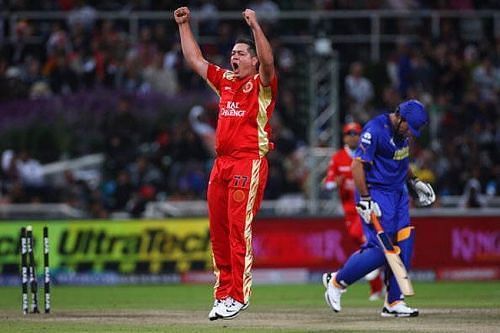 Royal Challengers Bangalore routed Rajasthan Royals in a 2009 IPL game in Cape Town