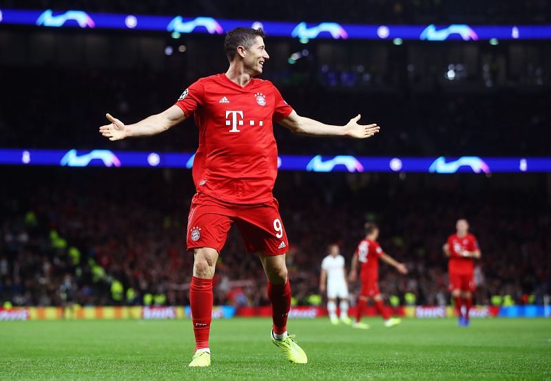 Robert Lewandowski during a Champions League game against Tottenham Hotspur