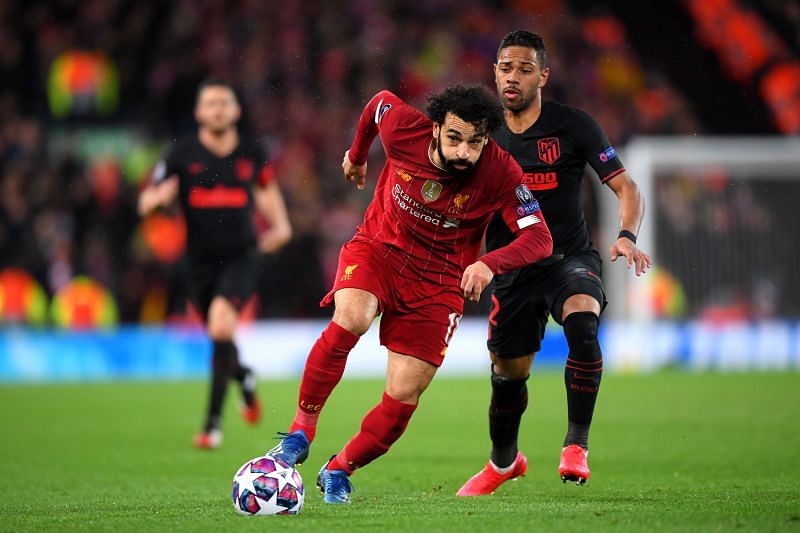Mohamed Salah during a Champions League game against Atletico Madrid