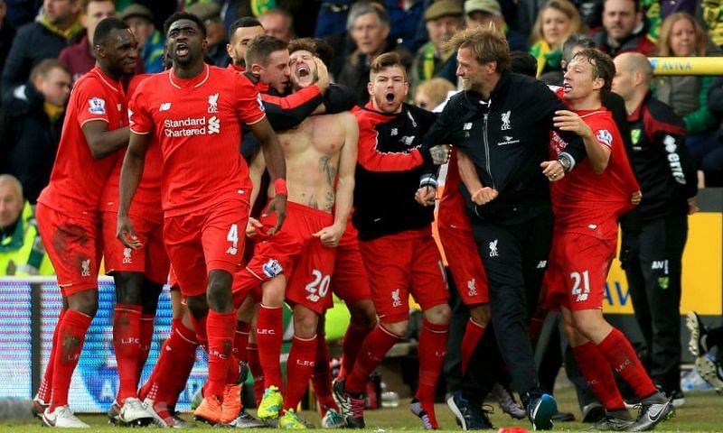 Klopp lost his glasses after Adam Lallana&#039;s dramatic winner. [Image: liverpoolfc.com]