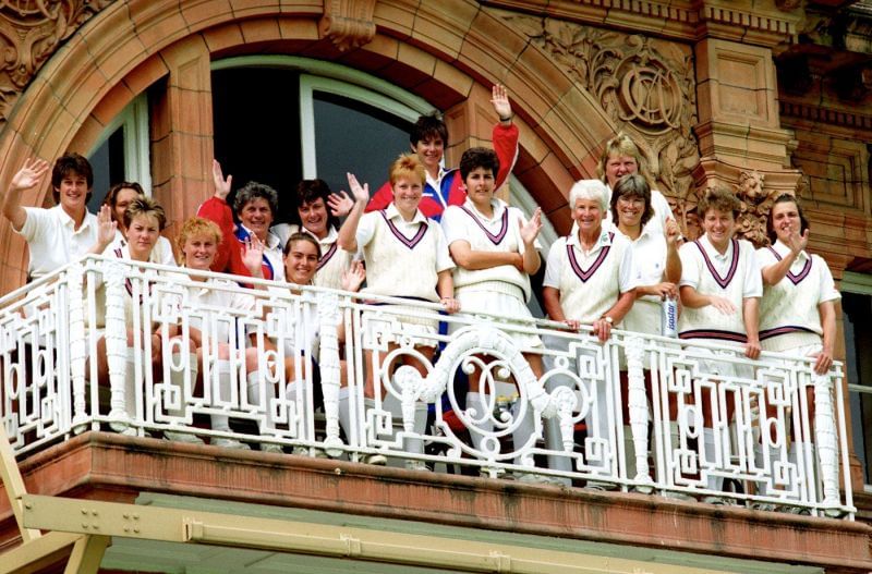 Ruth Westbrook poses with the English team at Lord&#039;s.